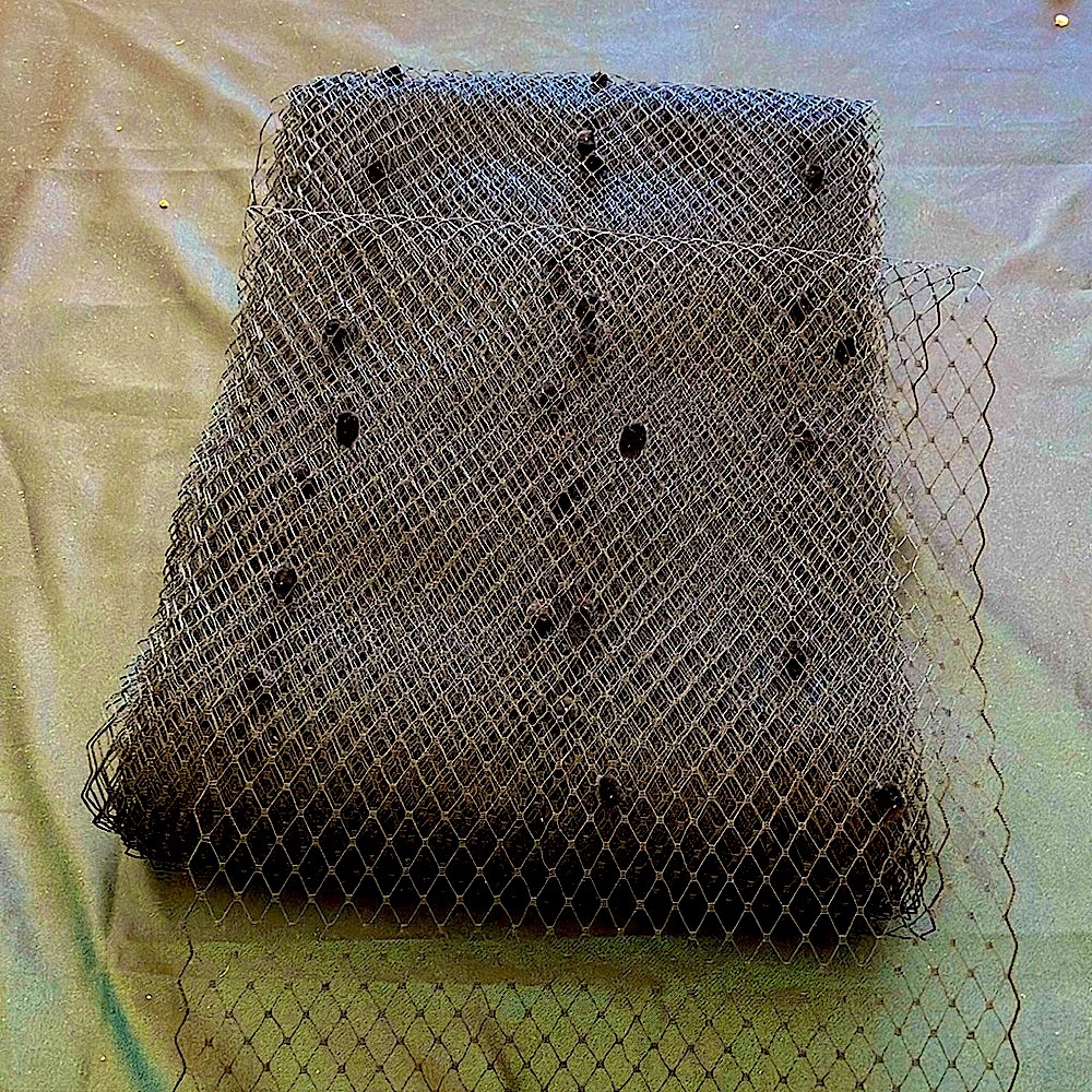 Russian Veiling with Black Dots 25yd for $45